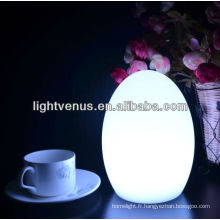 Oeufs de forme 15 couleurs clignotant oeufs de lampe de Table